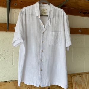Like New - Tasso Elba Linen Shirt - White - XL